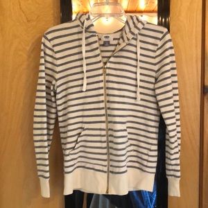 Striped zip hoodie, super soft